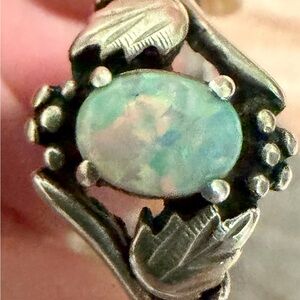 Opal and Silver Women's Ring